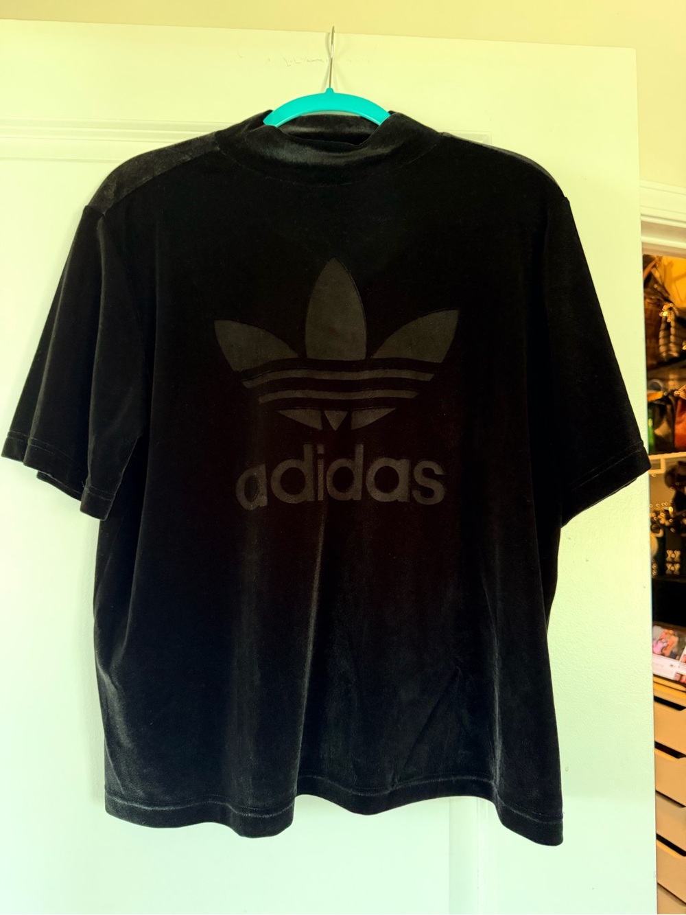 WOMENS Adidas Velour Mock Neck